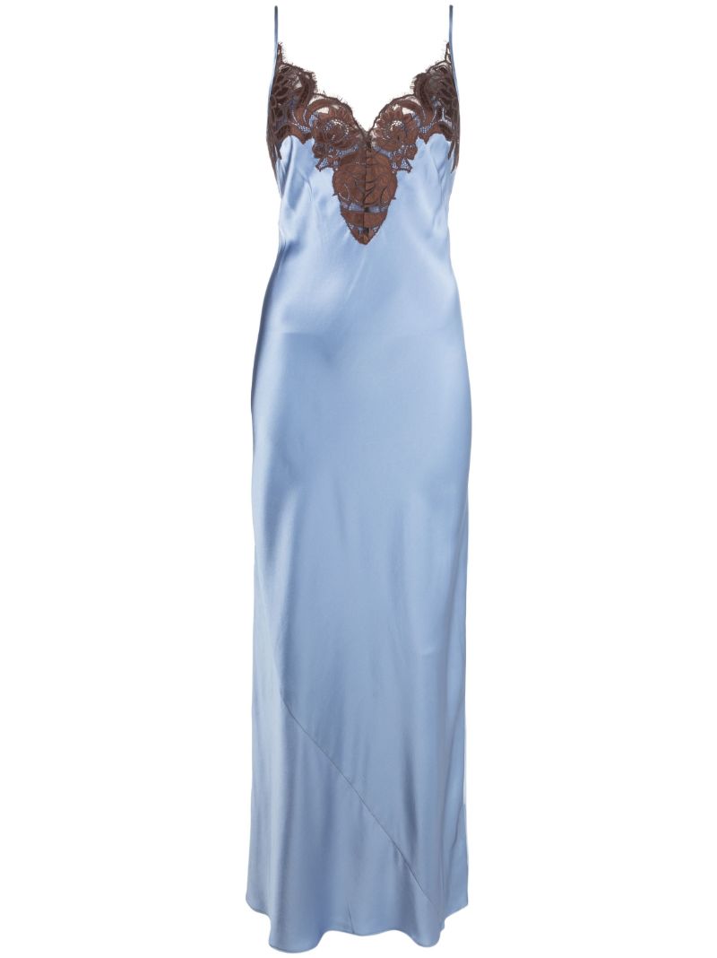 Blue Lace Panel Dress
