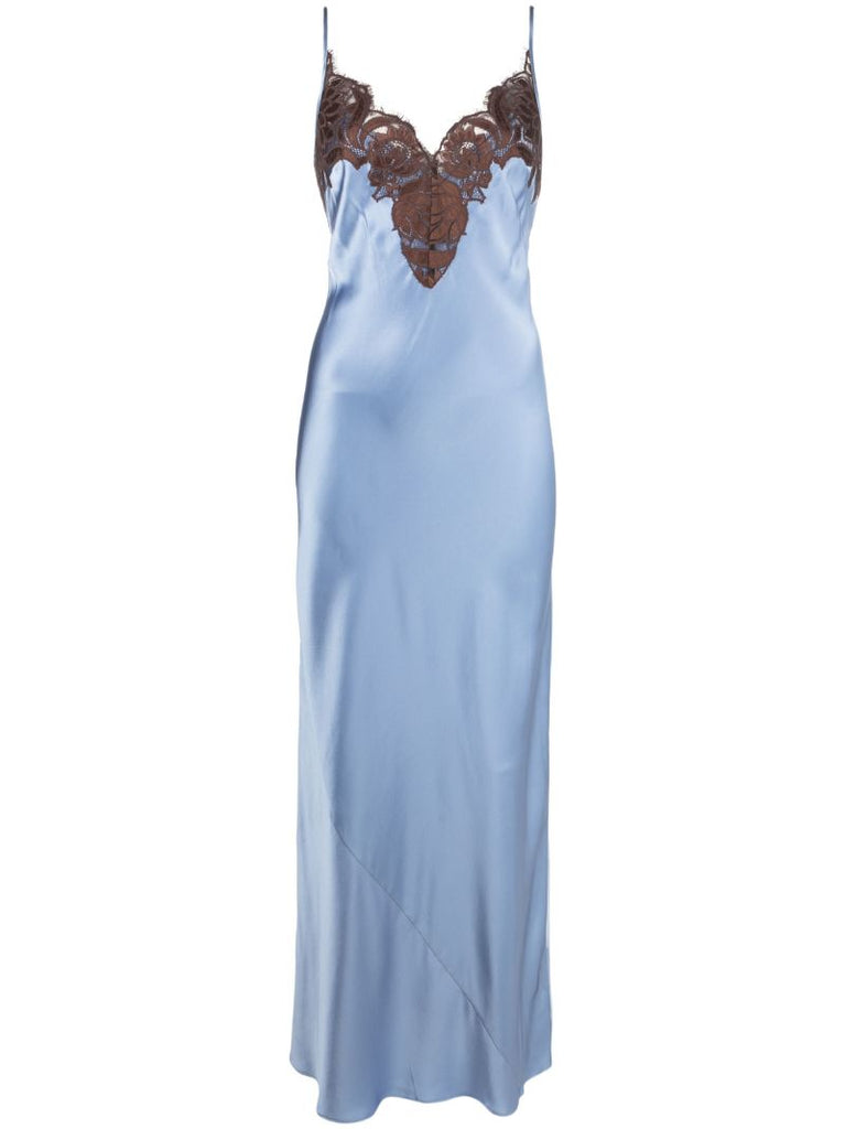 Blue Lace Panel Dress
