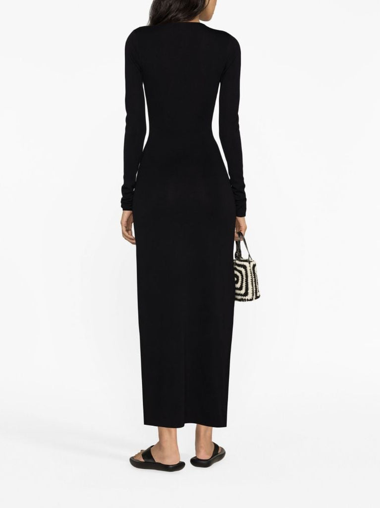 Black Kinetic Beaded Maxi Dress