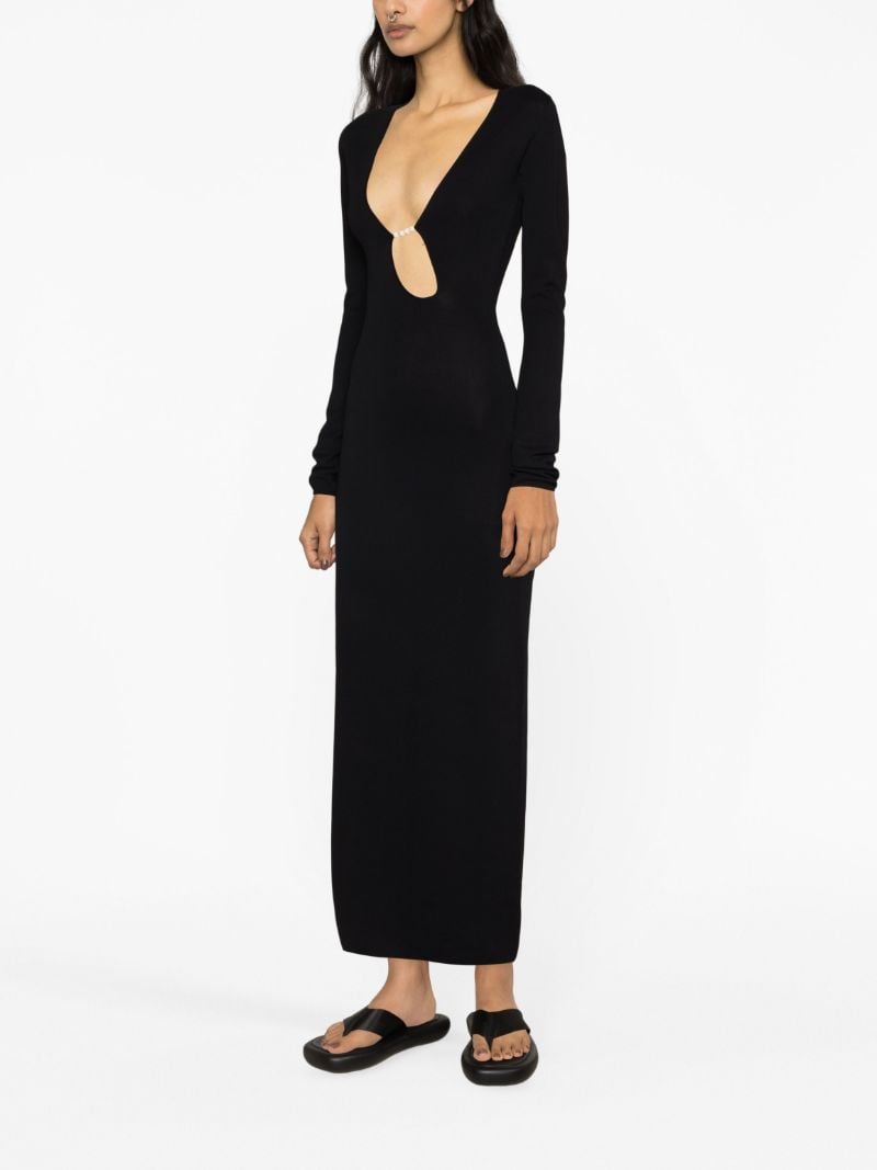 Black Kinetic Beaded Maxi Dress