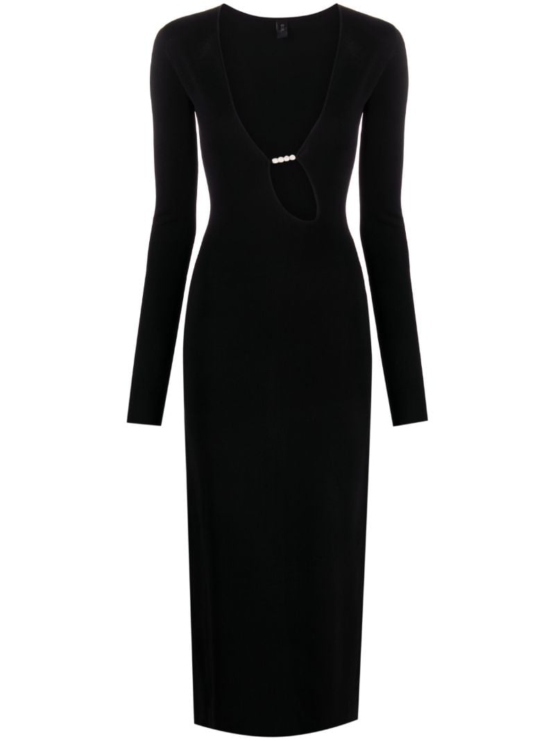 Black Kinetic Beaded Maxi Dress