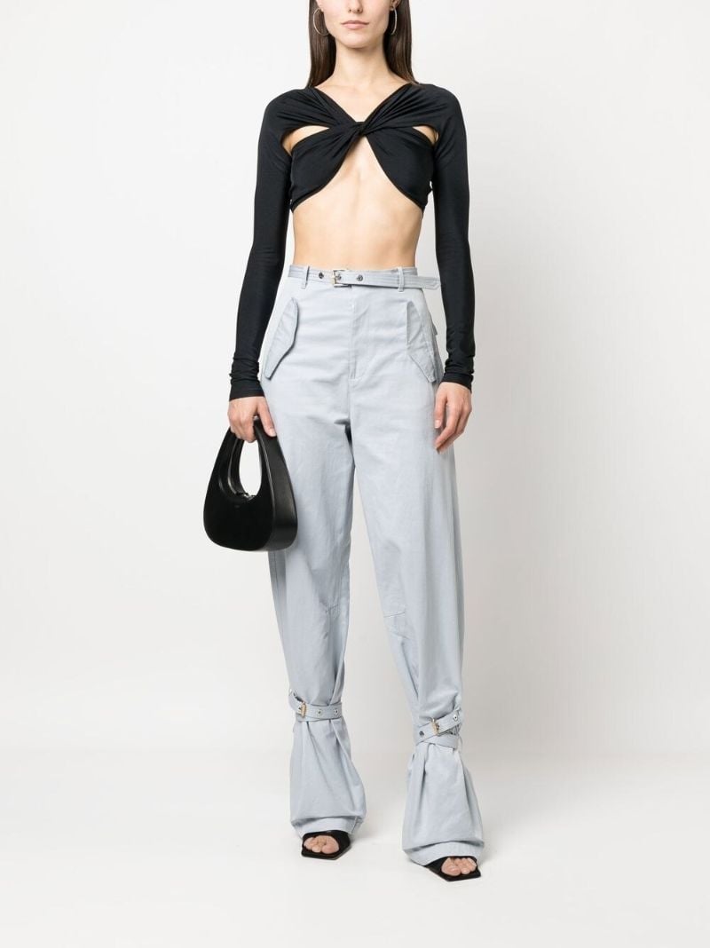 Black Cut Out Cropped Top
