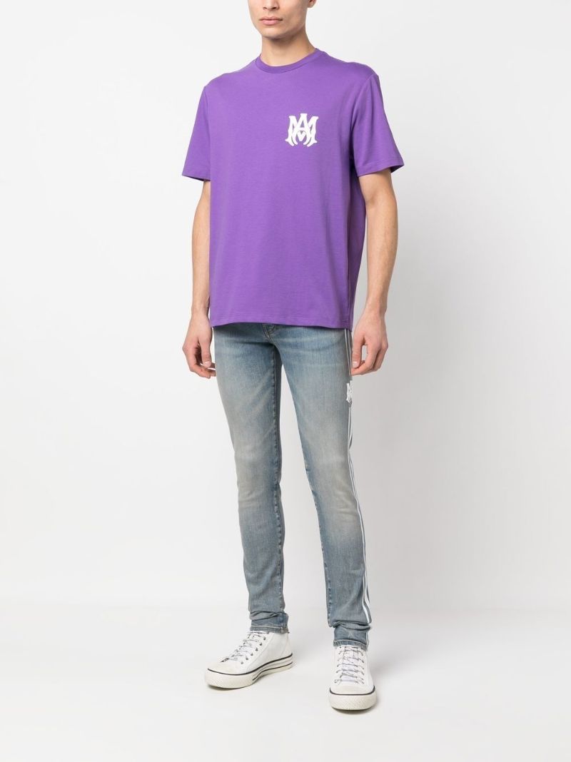 Purple Logo Print T-shirt
