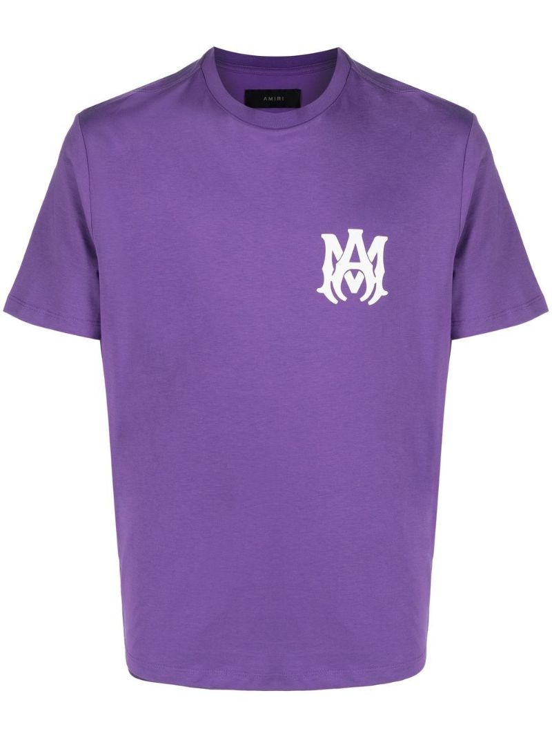 Purple Logo Print T-shirt