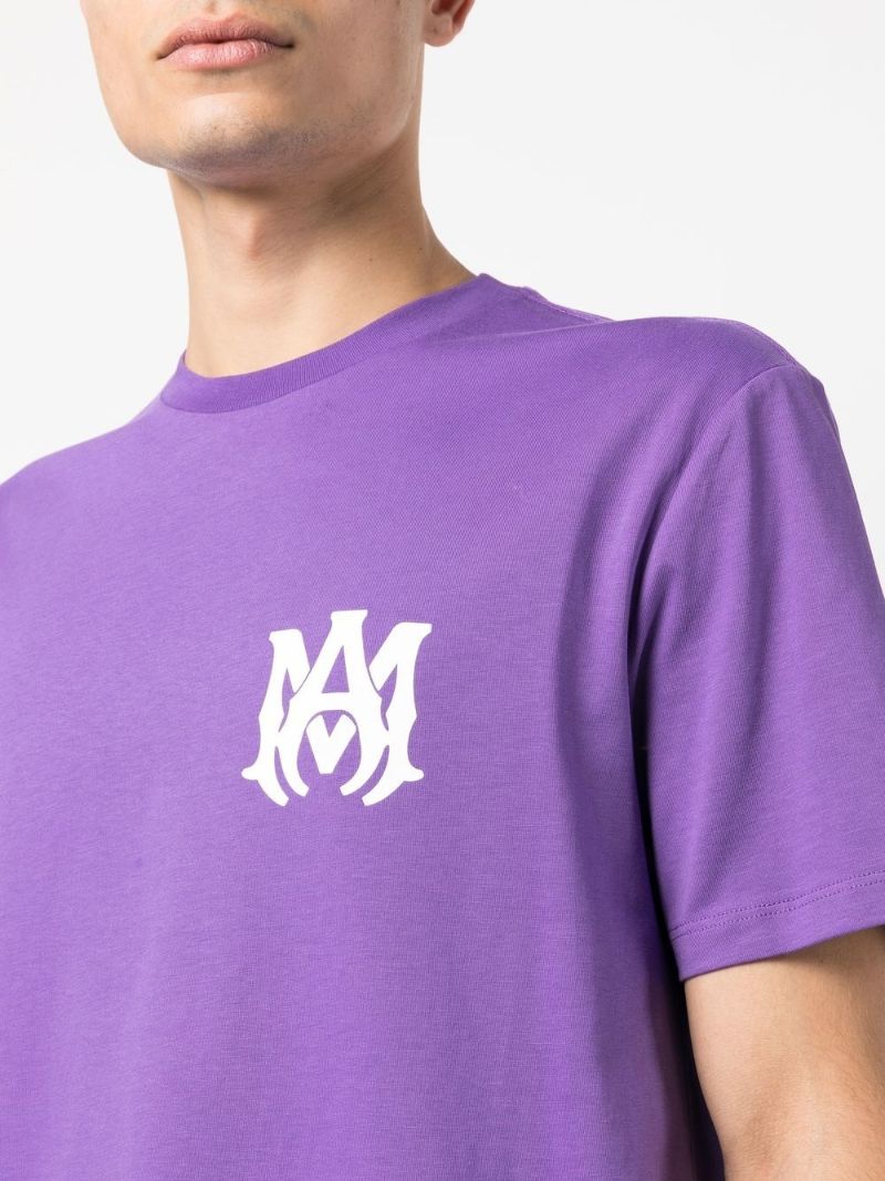 Purple Logo Print T-shirt