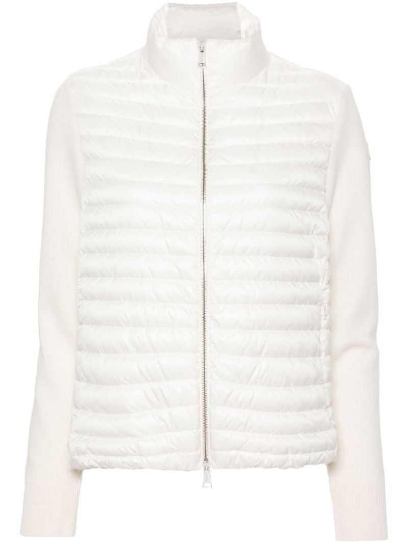 White Panelled Quilted Jacket