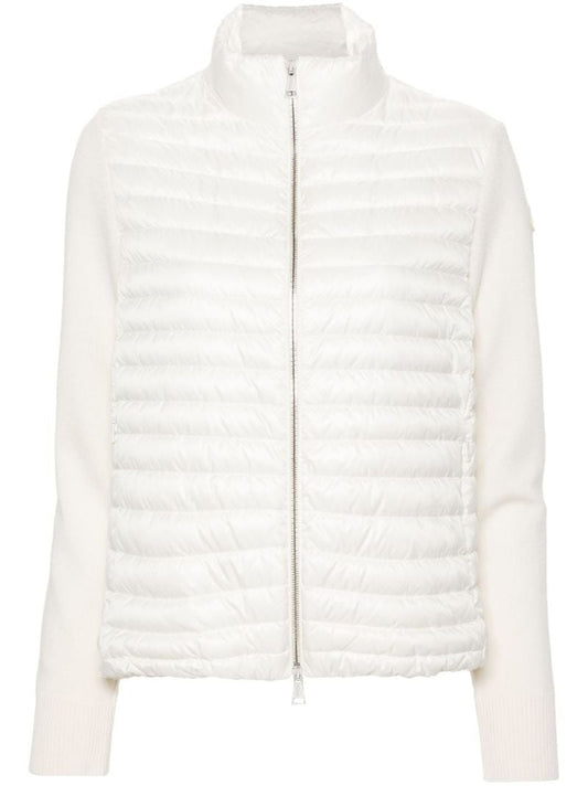 White Panelled Quilted Jacket
