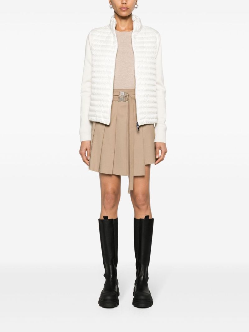 White Panelled Quilted Jacket