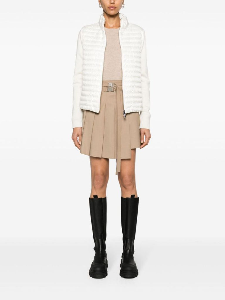 White Panelled Quilted Jacket