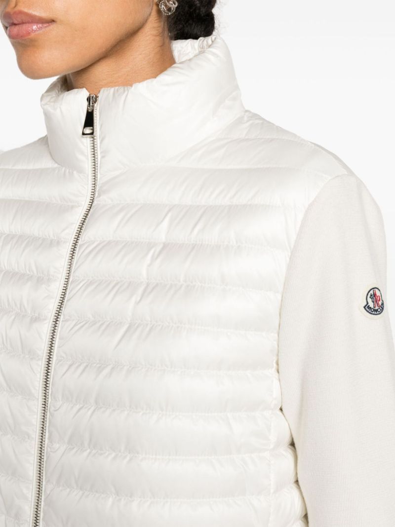 White Panelled Quilted Jacket