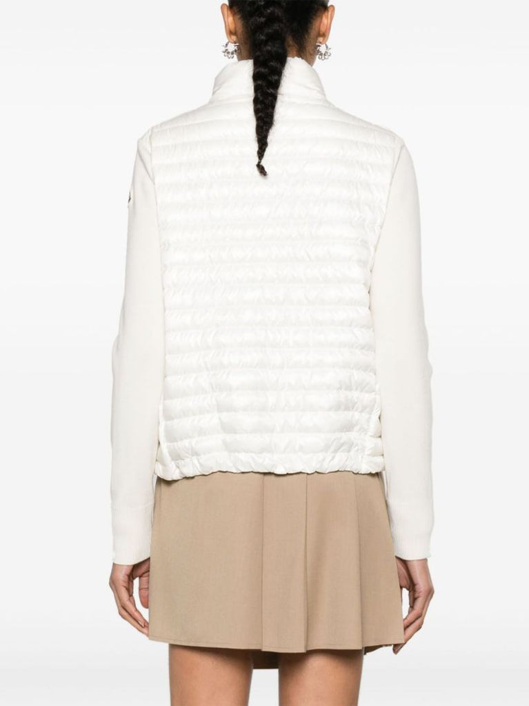 White Panelled Quilted Jacket