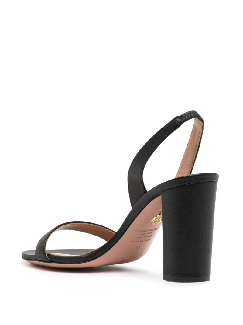 Black So Nude Block 95 Leather Sandals
