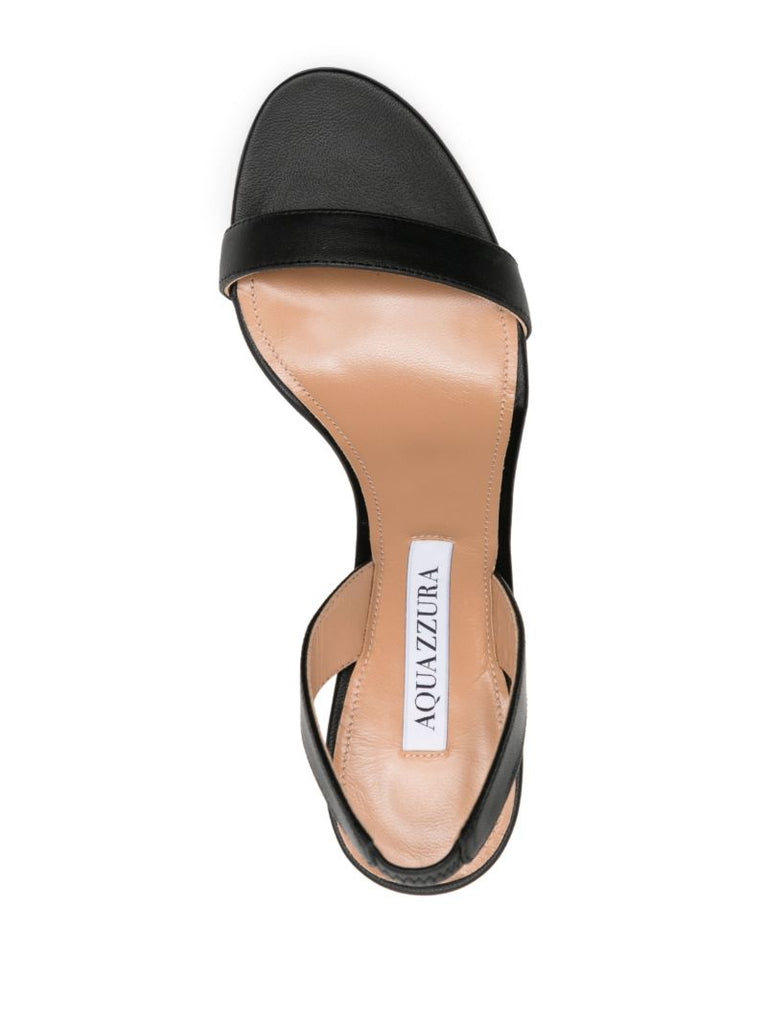 Black So Nude Block 95 Leather Sandals