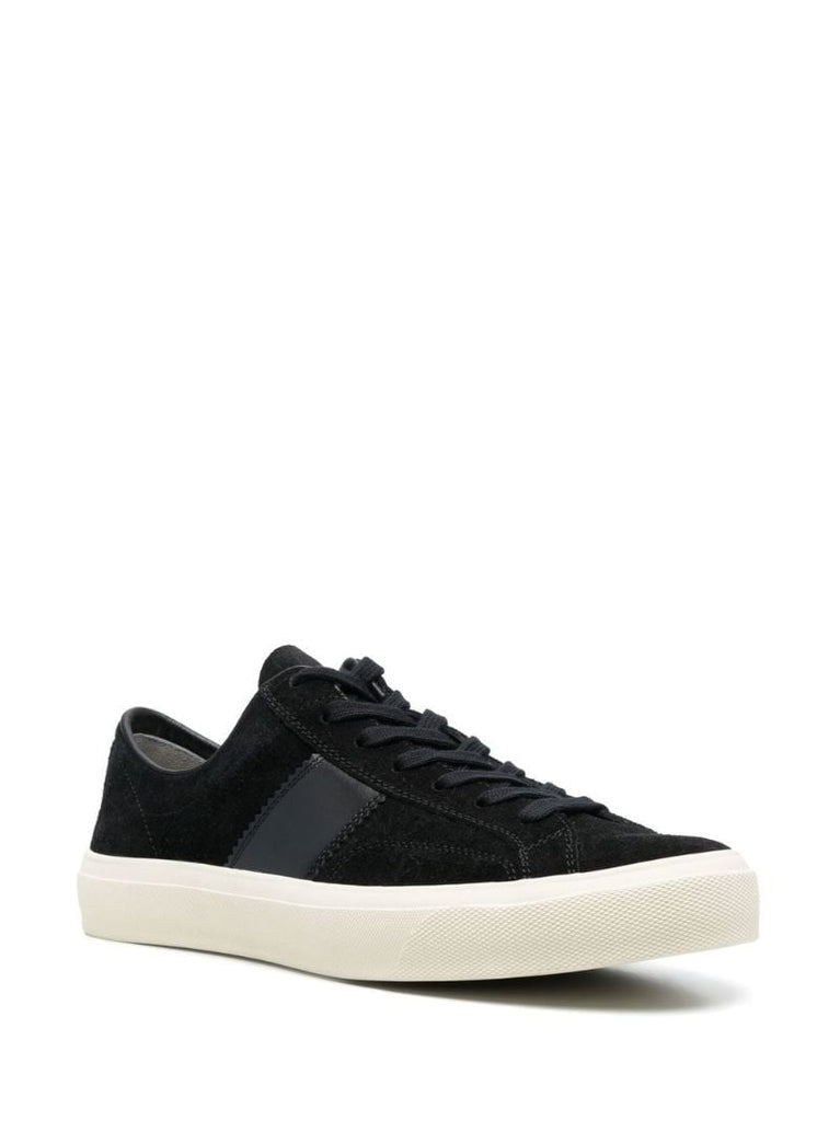 Black Lace Up Low Top Sneakers