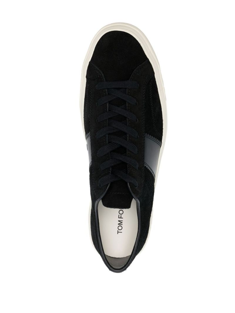 Black Lace Up Low Top Sneakers