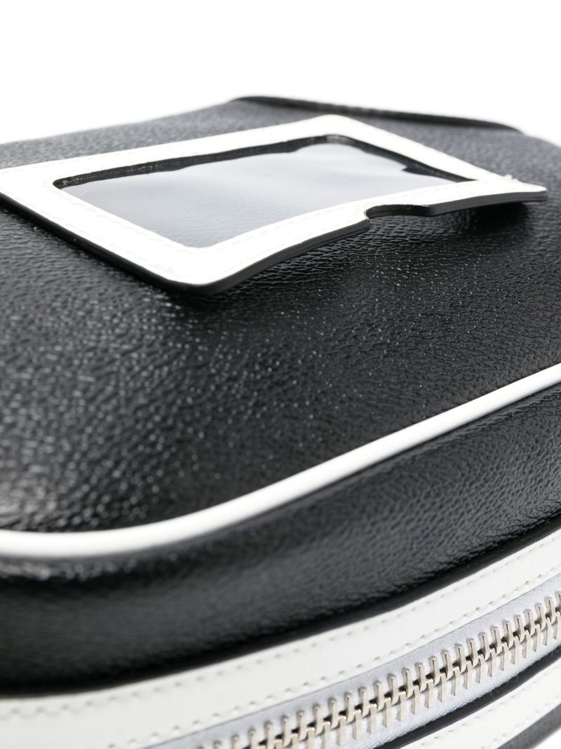 Black Smiley Logo Print Clutch Bag