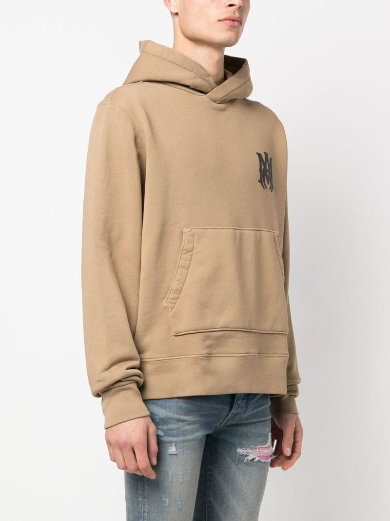 Brown Logo Print Hoodie