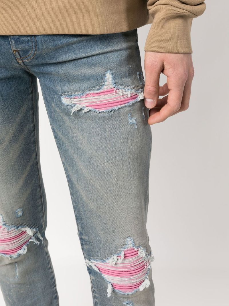 Blue Distressed Skinny Jeans