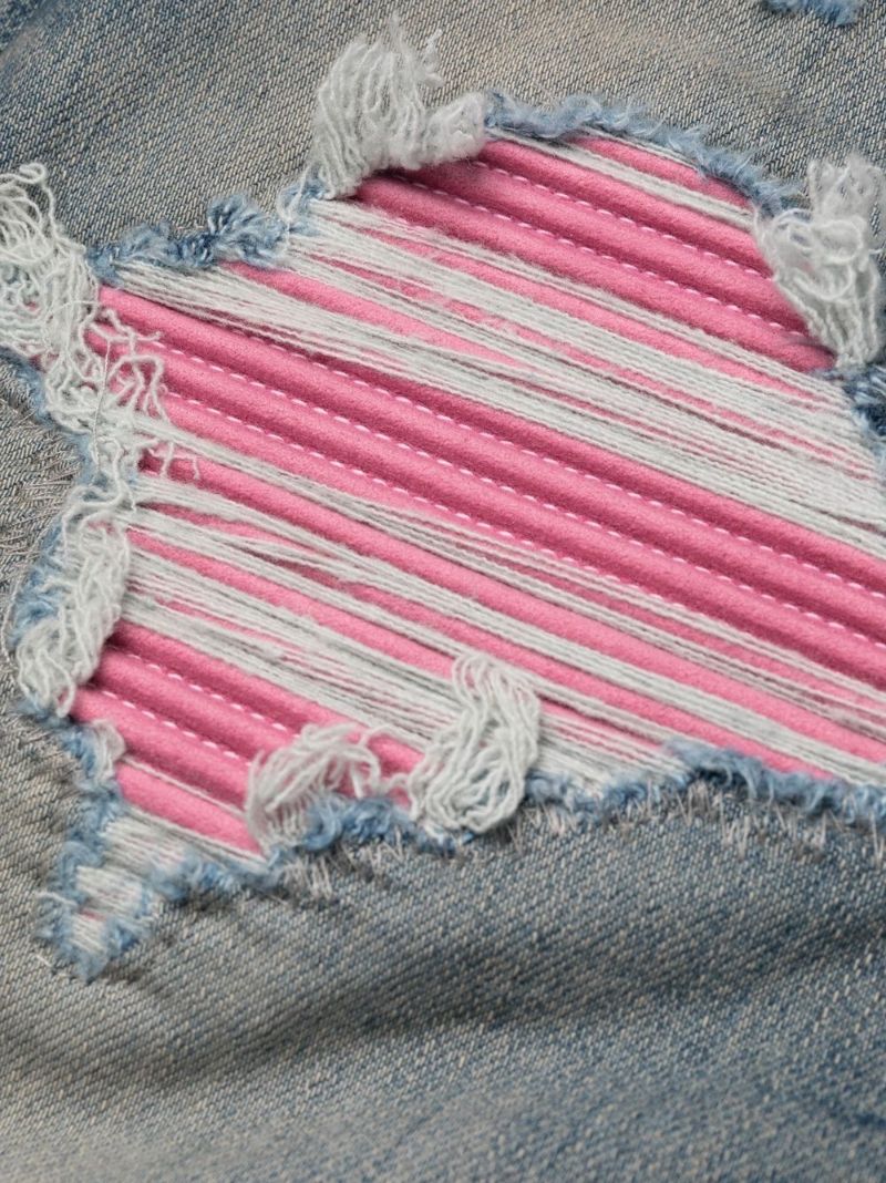 Blue Distressed Skinny Jeans
