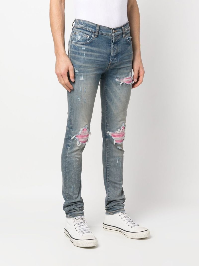 Blue Distressed Skinny Jeans