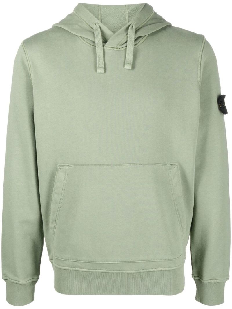 Green Compass Patch Cotton Hoodie