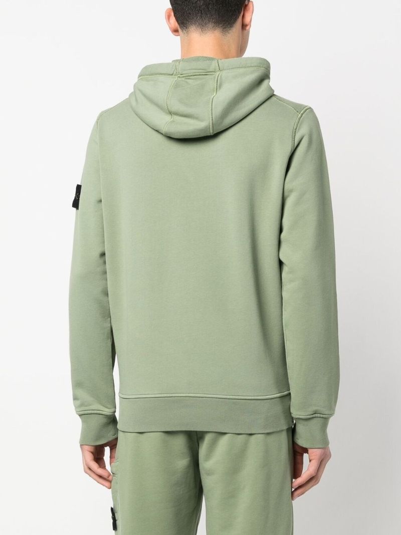 Green Compass Patch Cotton Hoodie