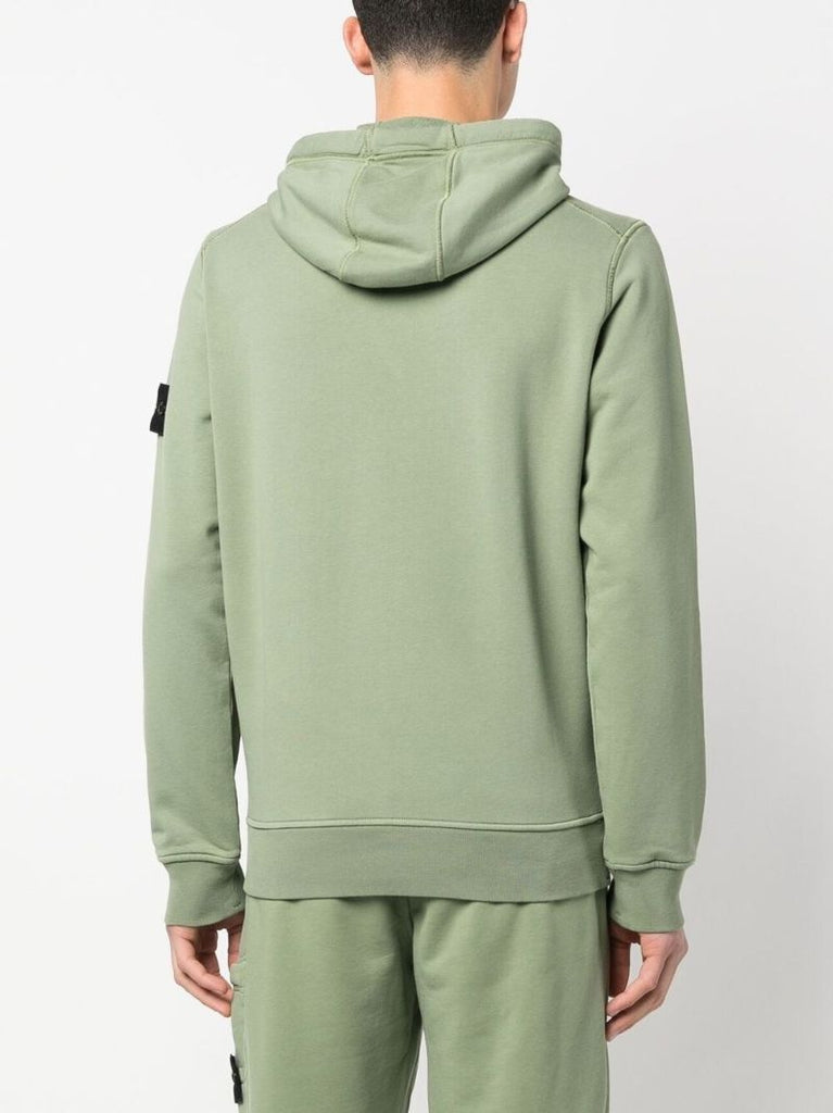 Green Compass Patch Cotton Hoodie
