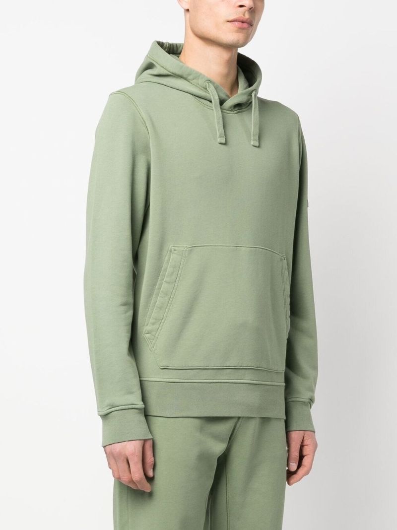 Green Compass Patch Cotton Hoodie