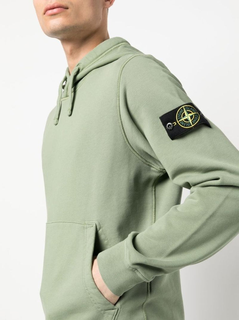Green Compass Patch Cotton Hoodie