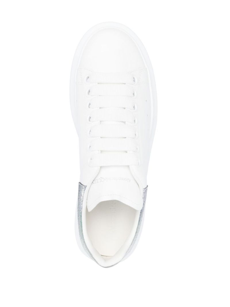 White Oversize Lace-up Sneakers