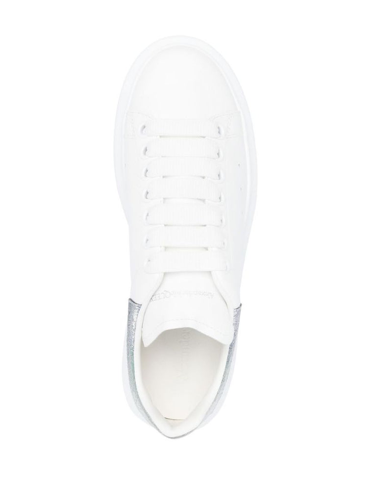 White Oversize Lace-up Sneakers