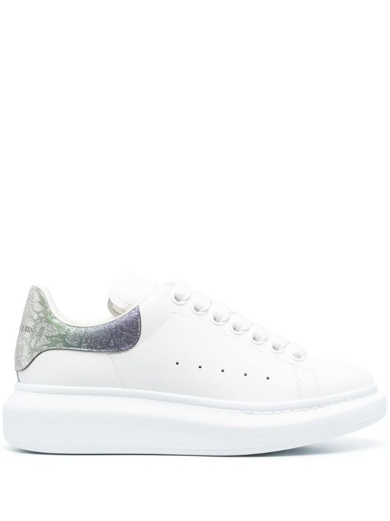 White Oversize Lace-up Sneakers
