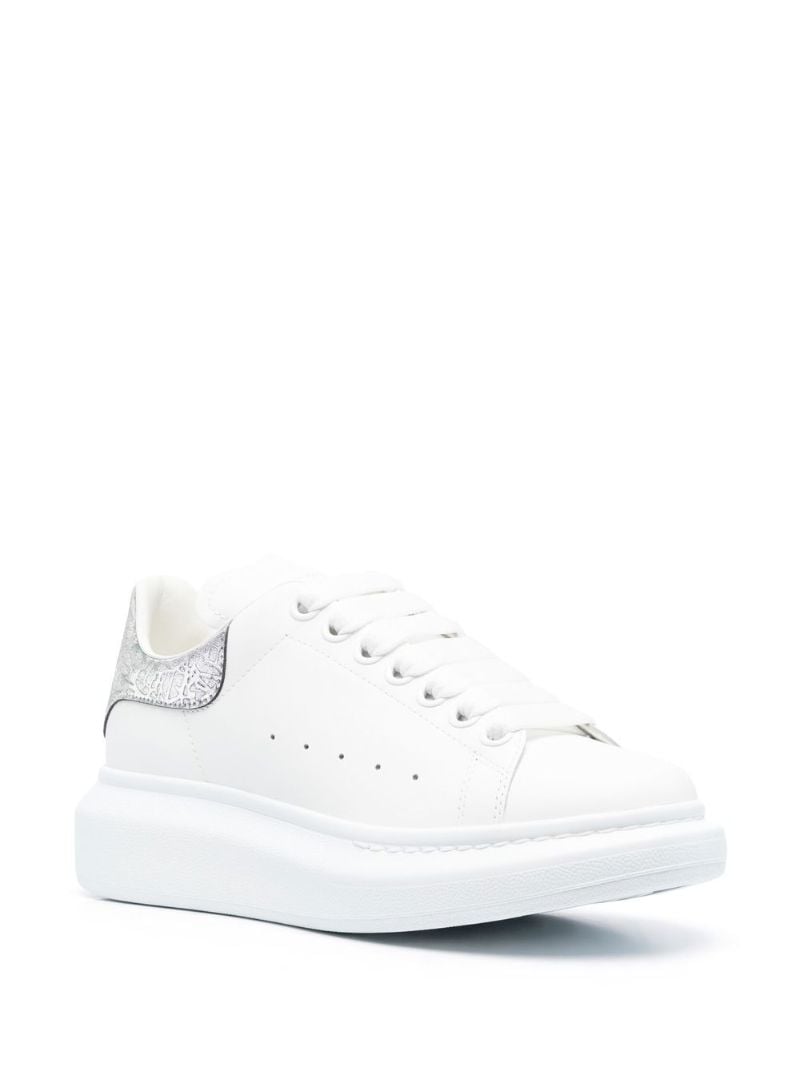 White Oversize Lace-up Sneakers