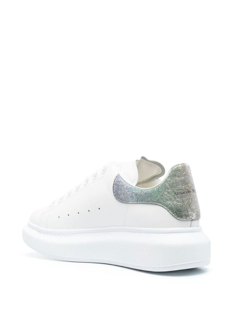 White Oversize Lace-up Sneakers