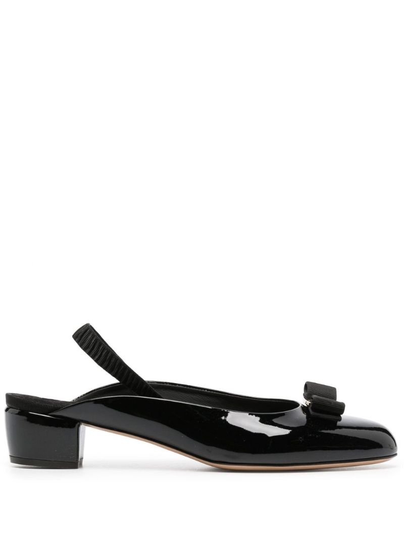 Black Round Toe Mules