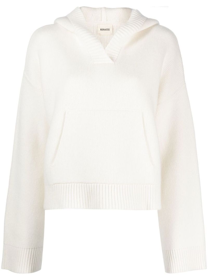 White the Cruz Cashmere Hoodie