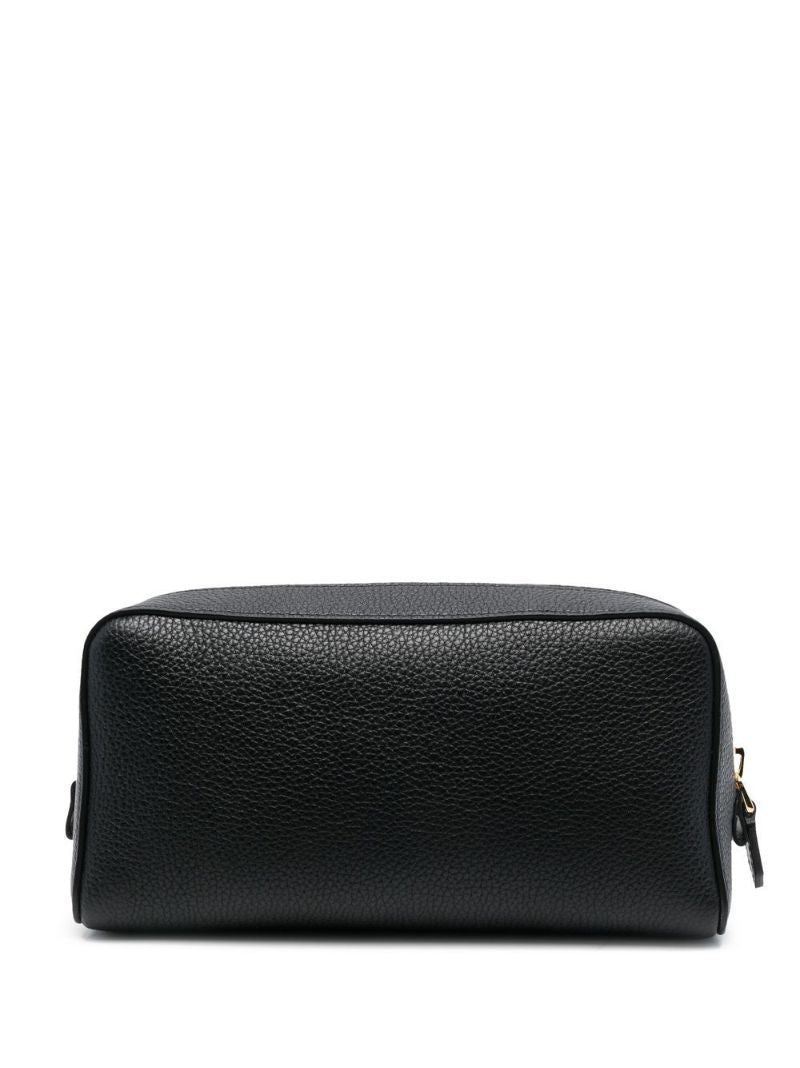 Black Embossed Logo Wash Bag