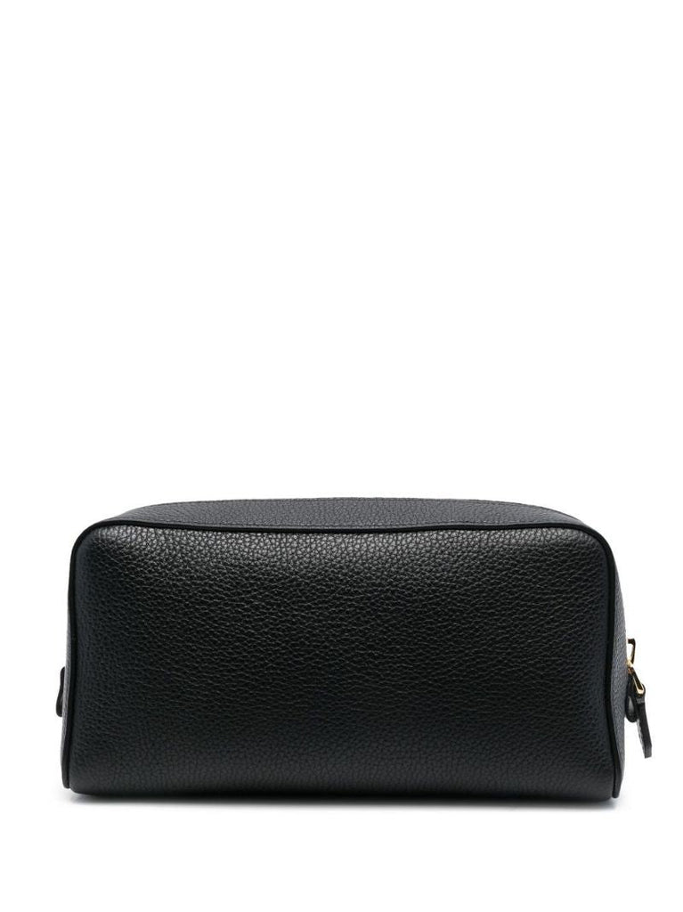 Black Embossed Logo Wash Bag