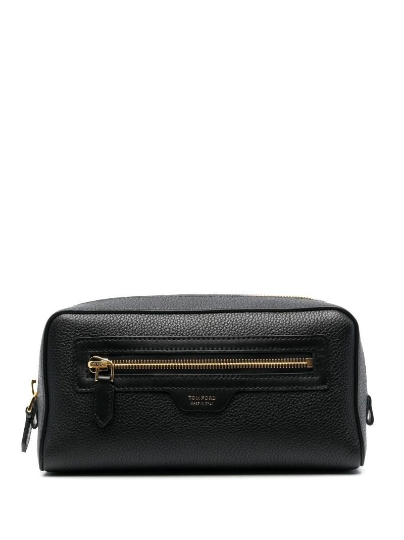 Black Embossed Logo Wash Bag