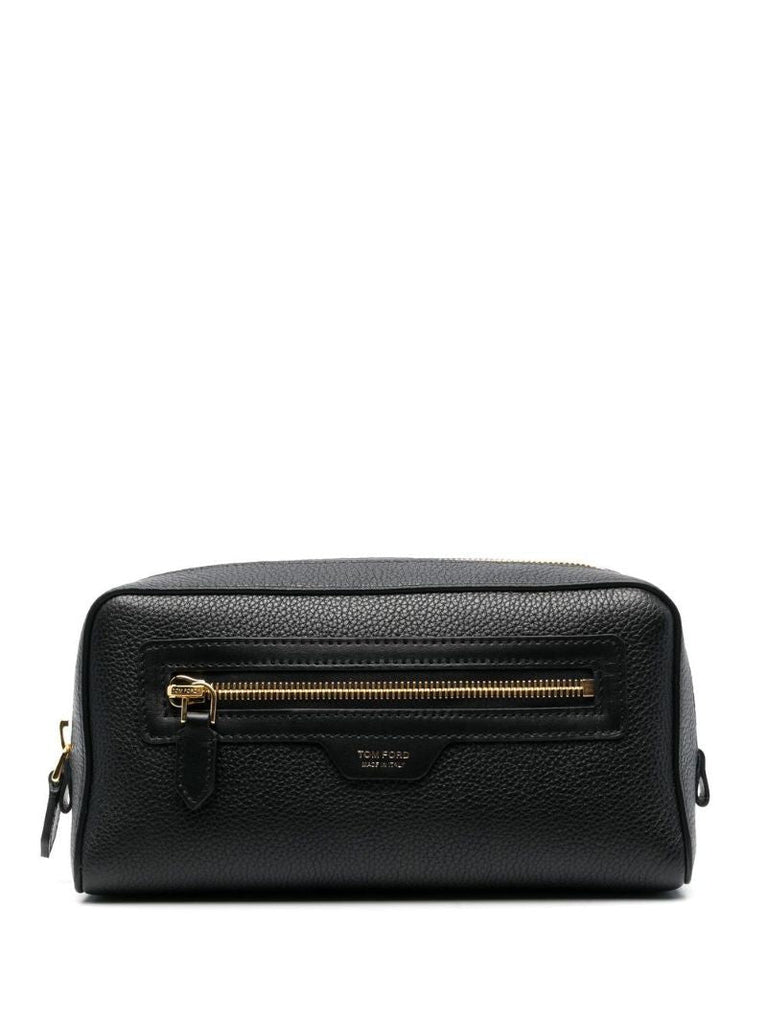 Black Embossed Logo Wash Bag
