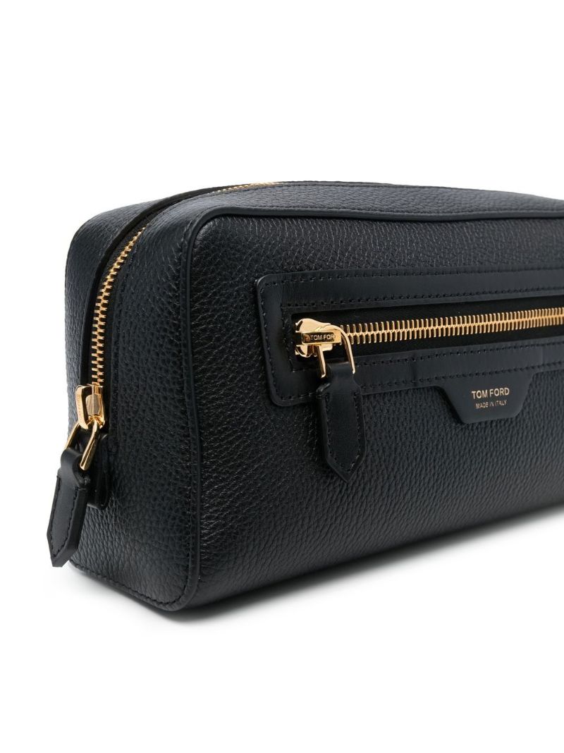 Black Embossed Logo Wash Bag