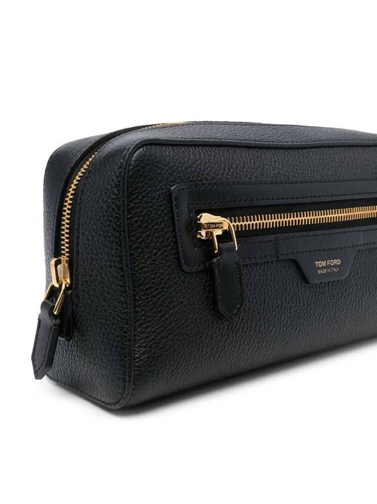 Black Embossed Logo Wash Bag