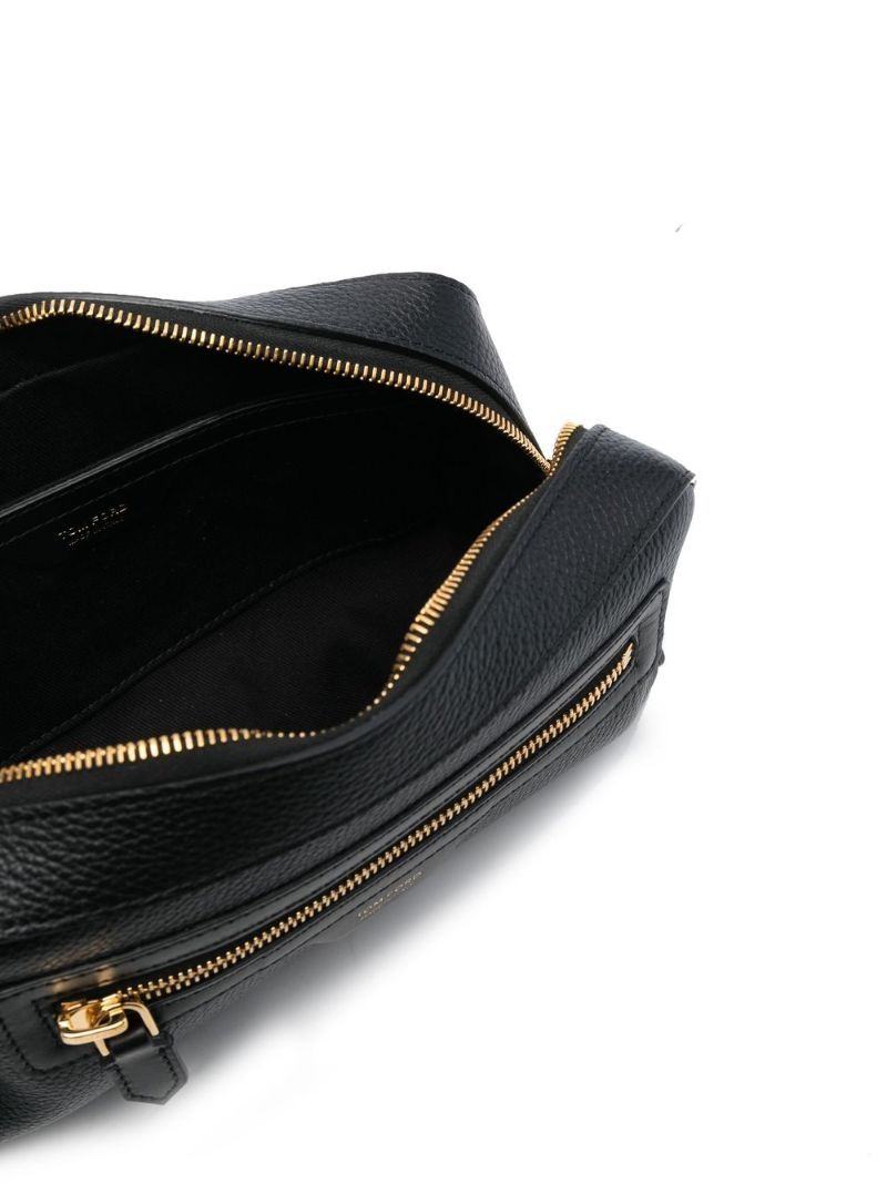 Black Embossed Logo Wash Bag