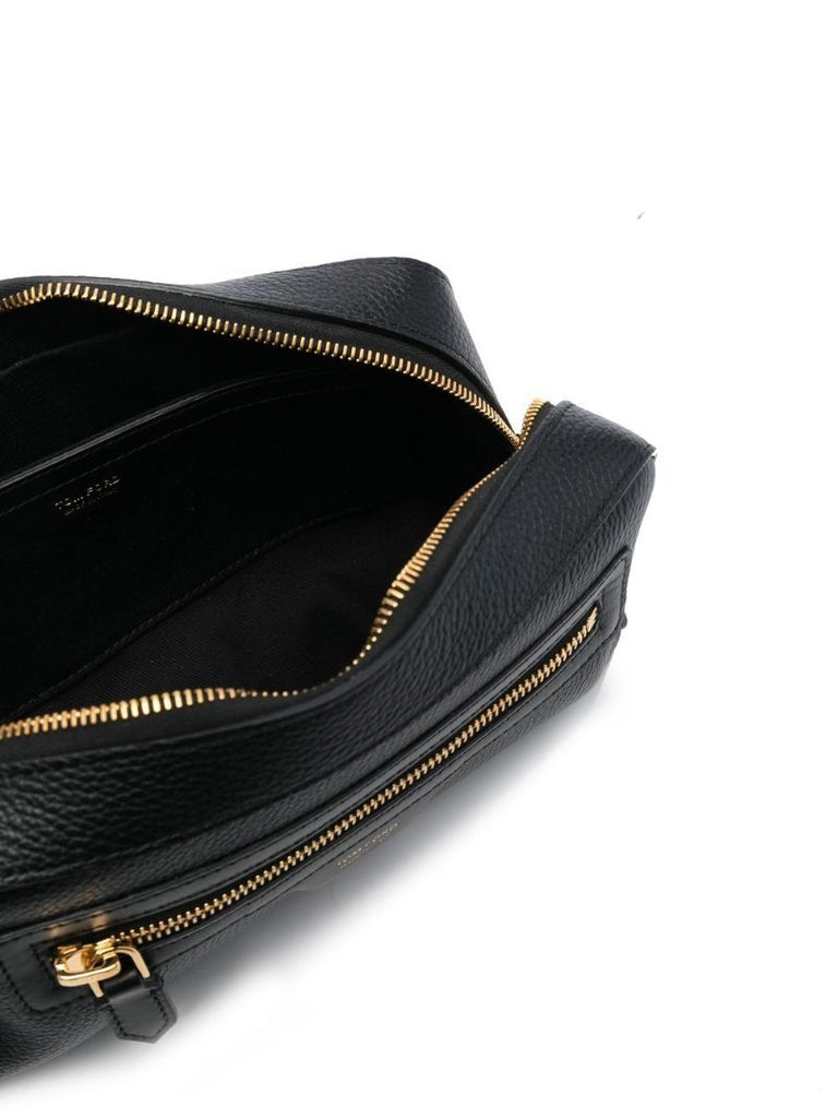 Black Embossed Logo Wash Bag