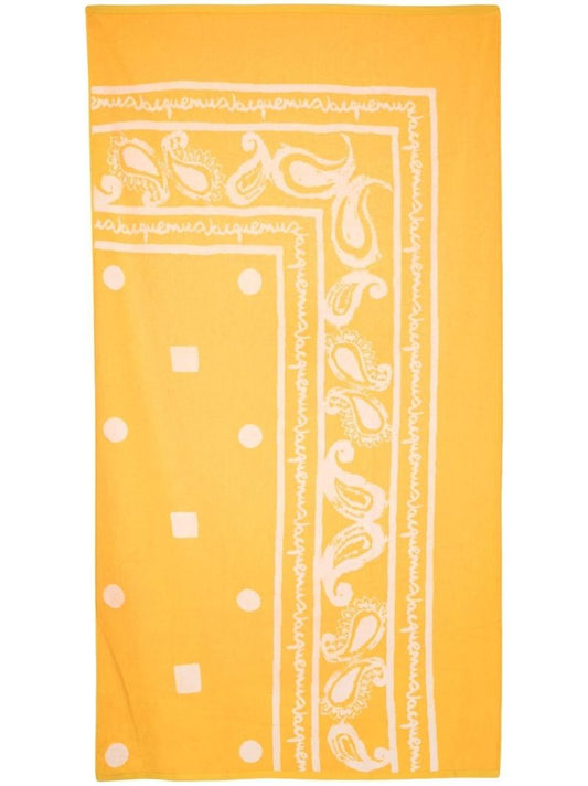 Yellow La Serviette Bandana Print Towel
