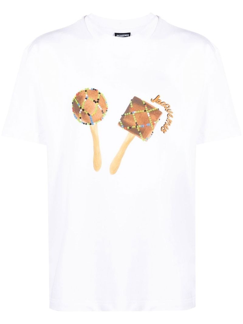 White Maraca Graphic Print T-shirt