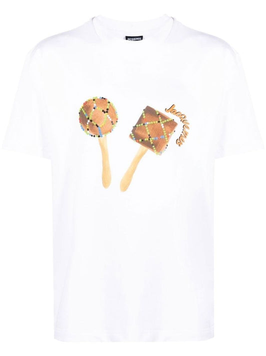 White Maraca Graphic Print T-shirt