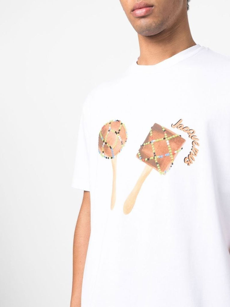 White Maraca Graphic Print T-shirt