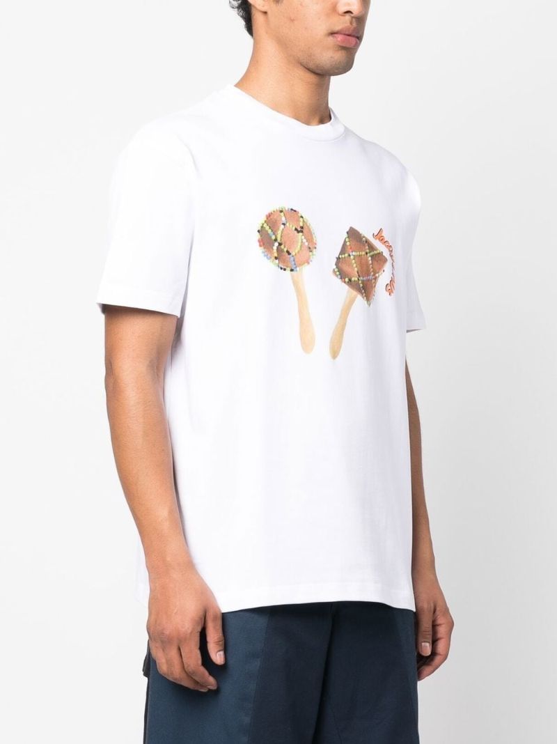 White Maraca Graphic Print T-shirt