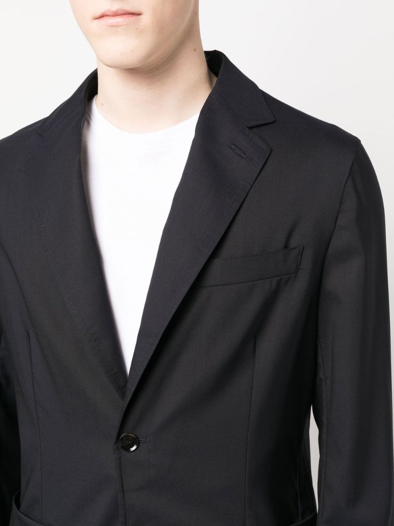 Blue Single-breasted Blazer